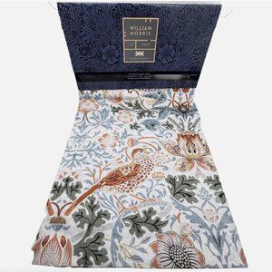 William Morris Strawberry Thief Saffron 2 Panel Curtains 38"x96" Cotton Drapes